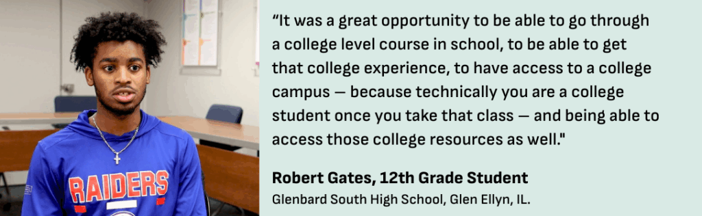 A 12th grade student talks about the power of dual enrollment