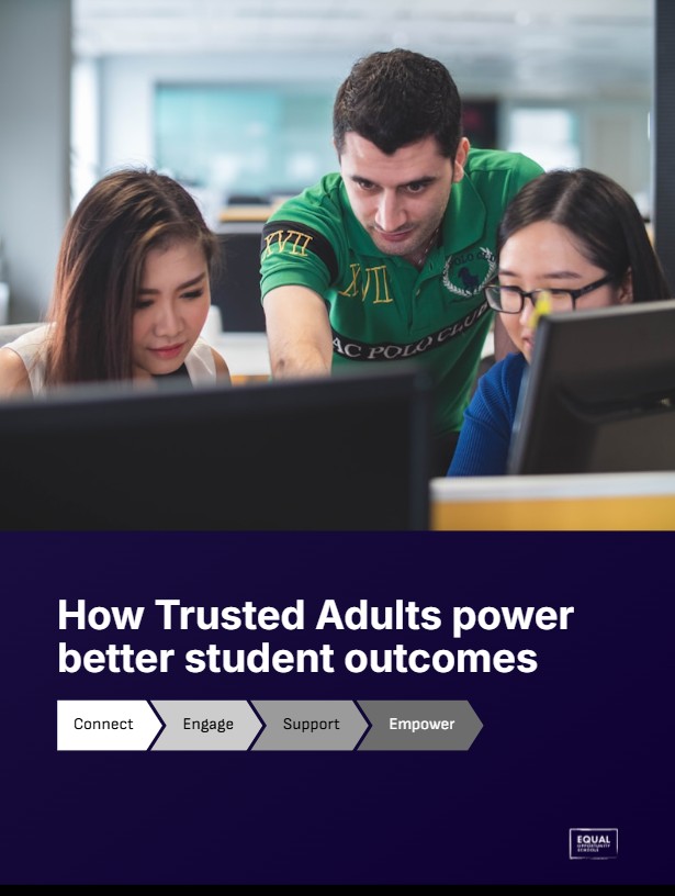 Cover of EOS' new eBook on the power of trusted adults in schools